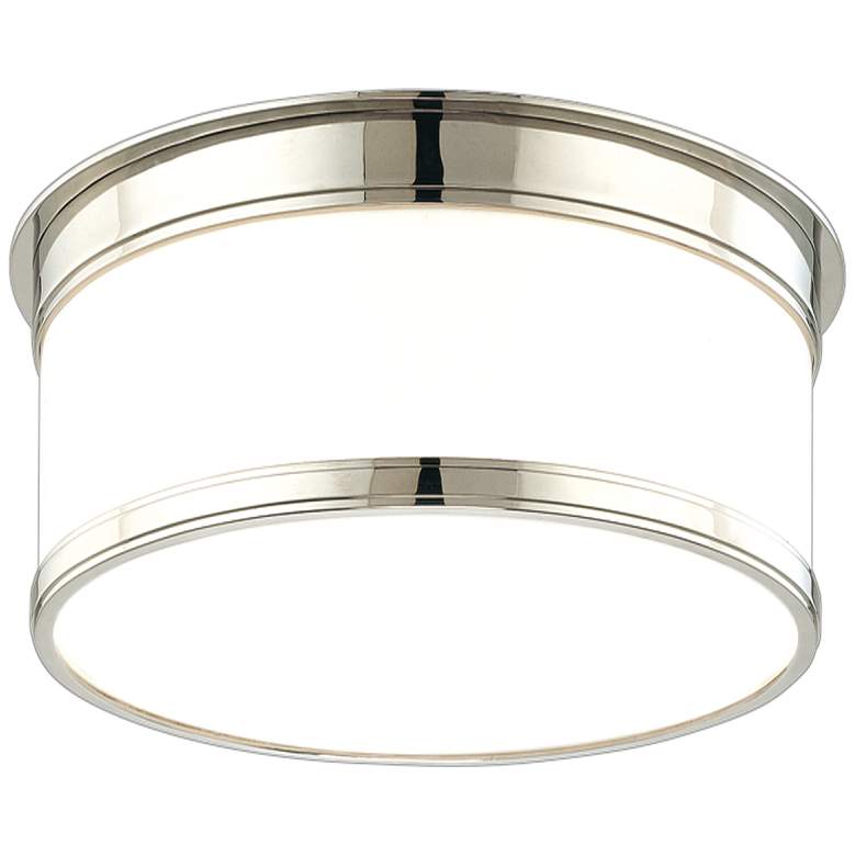 Image 1 Hudson Valley Geneva 9.25" Wide Polished Nickel 1 Light Flush Mount