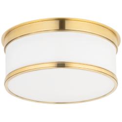 Hudson Valley Geneva 9 1/4" Wide Aged Brass Ceiling Light