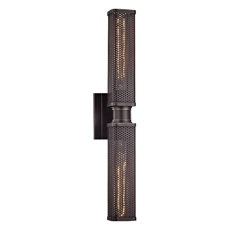 Image 2 Hudson Valley Gibbs 22 1/4" High Old Bronze Wall Sconce