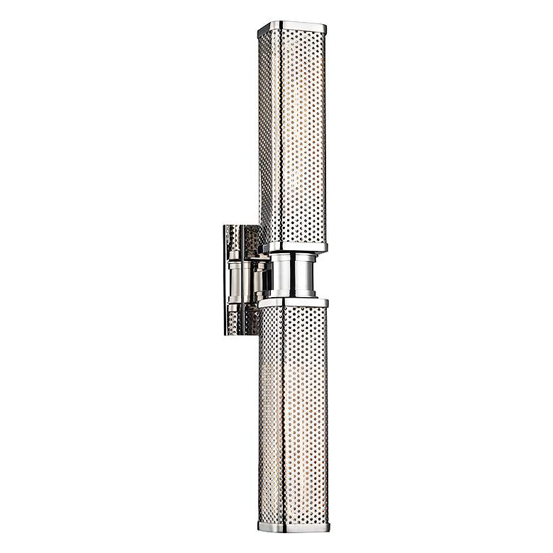 Image 2 Hudson Valley Gibbs 22 1/4 inchH Polished Nickel Wall Sconce