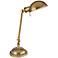 Hudson Valley Girard Adjustable Height Vintage Brass Desk Lamp
