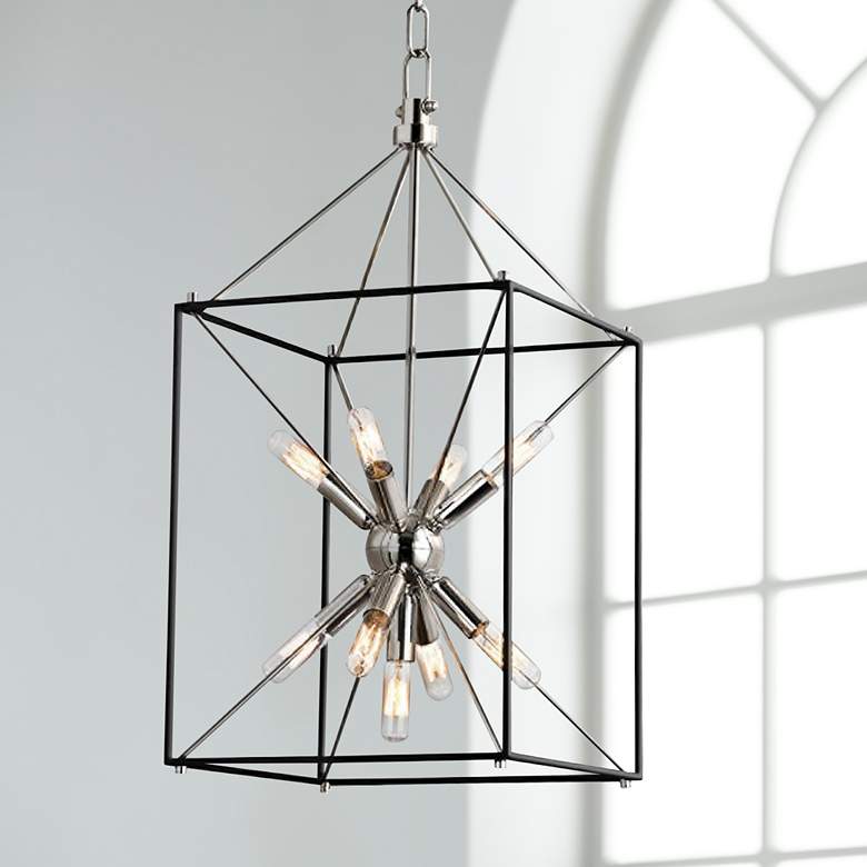 Image 1 Hudson Valley Glendale 24 3/4" Polished Nickel Pendant Light