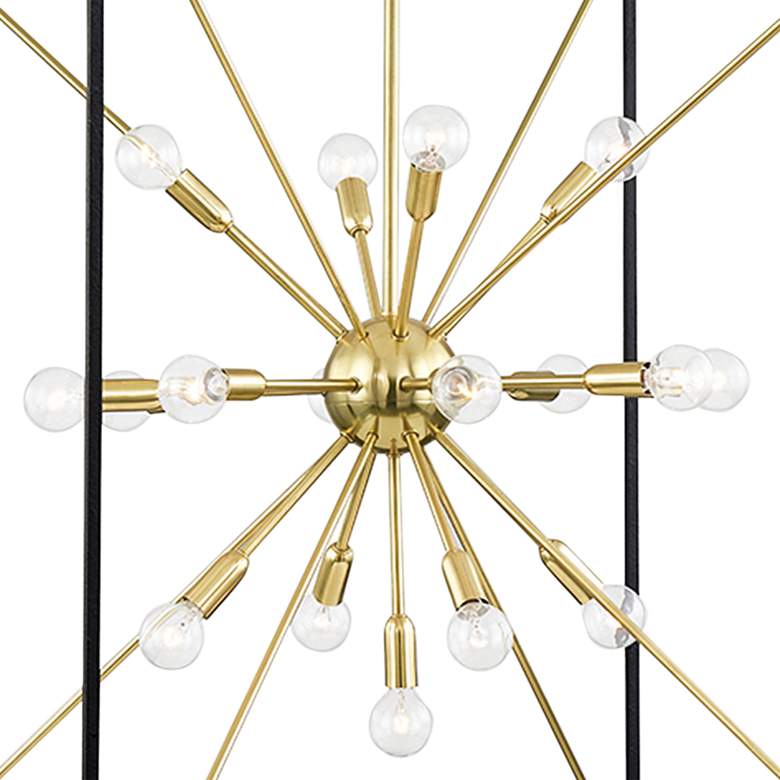 Image 3 Hudson Valley Glendale 27"W Aged Brass 5-Light Chandelier more views