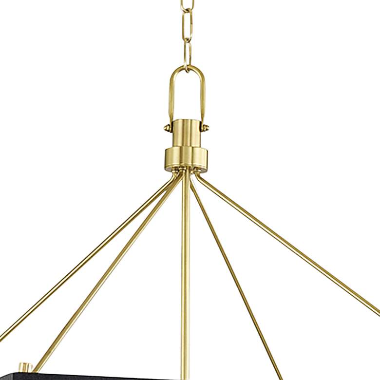 Image 4 Hudson Valley Glendale 27"W Aged Brass 5-Light Chandelier more views