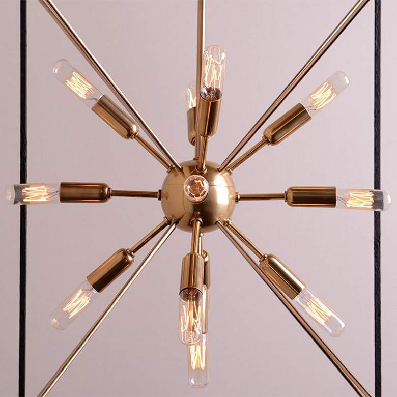 Image 5 Hudson Valley Glendale 30" High Aged Brass Pendant Light more views