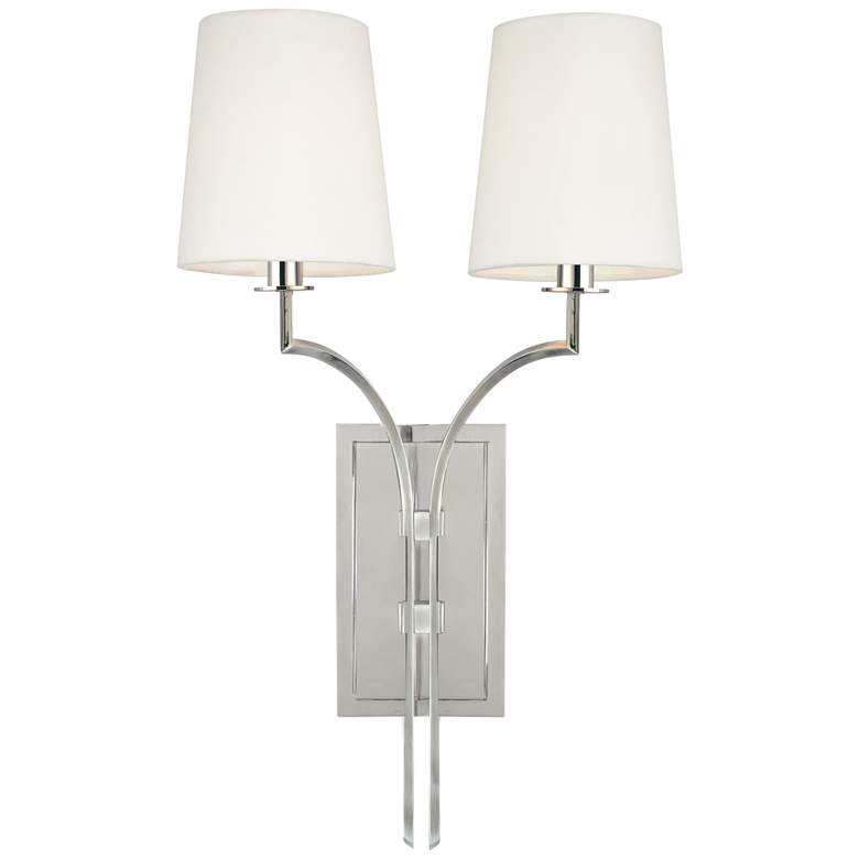 Image 1 Hudson Valley Glenford 22" High 2-Light Modern Silver Wall Sconce