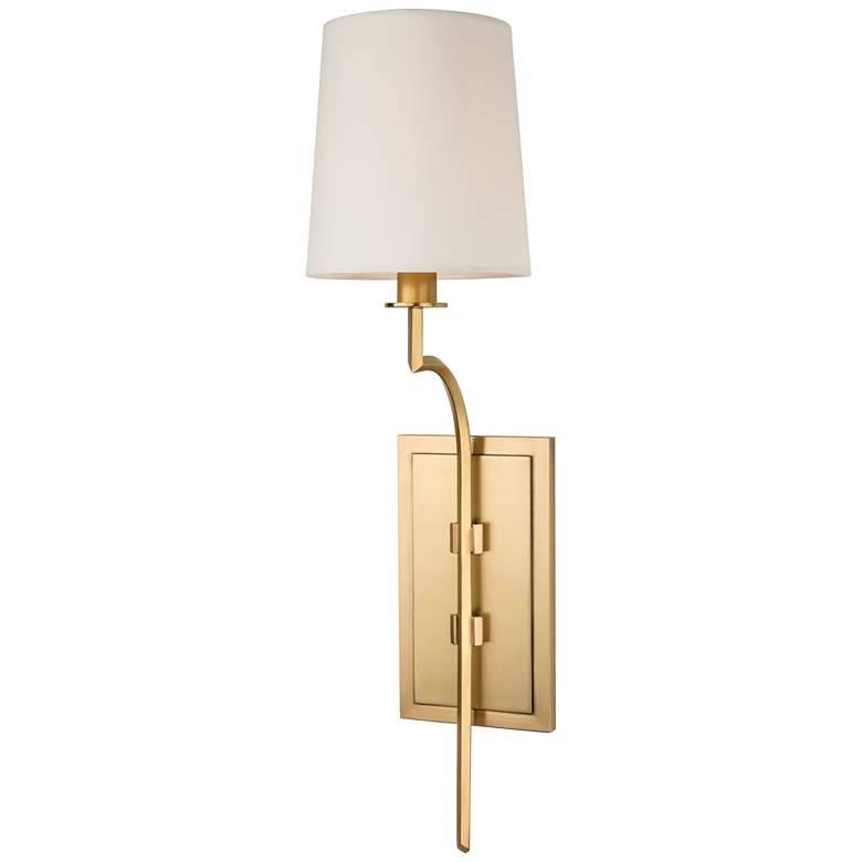 Image 1 Hudson Valley Glenford 5.5 inch Wide Aged Brass 1 Light Wall Sconce