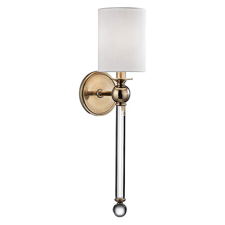 Image 2 Hudson Valley Gordon 22 1/4 inch High Aged Brass Wall Sconce