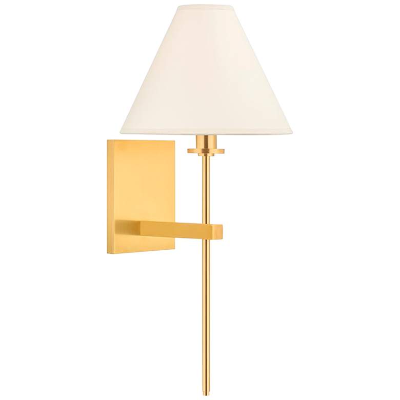 Image 1 Hudson Valley Graham 18 3/4" High Aged Brass Wall Sconce