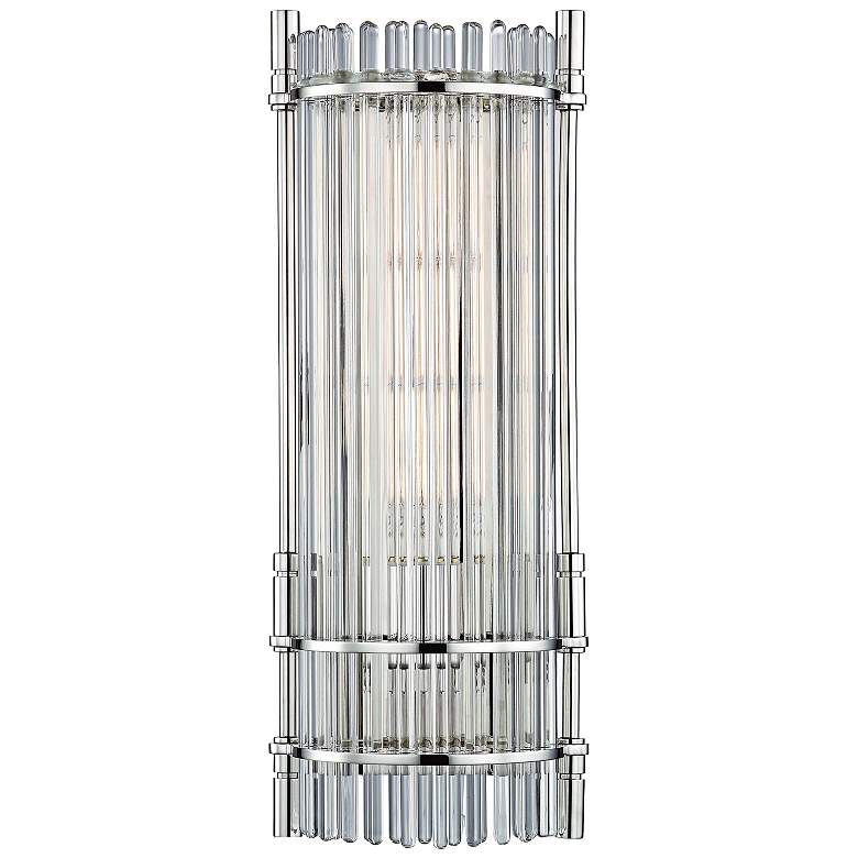 Image 1 Hudson Valley Grant 18 inch High Polished Nickel LED Wall Sconce