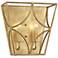 Hudson Valley Green Point 12"H Gold Leaf 2-Light Wall Sconce