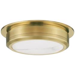 Hudson Valley Greenport 14"W Aged Brass LED Ceiling Light