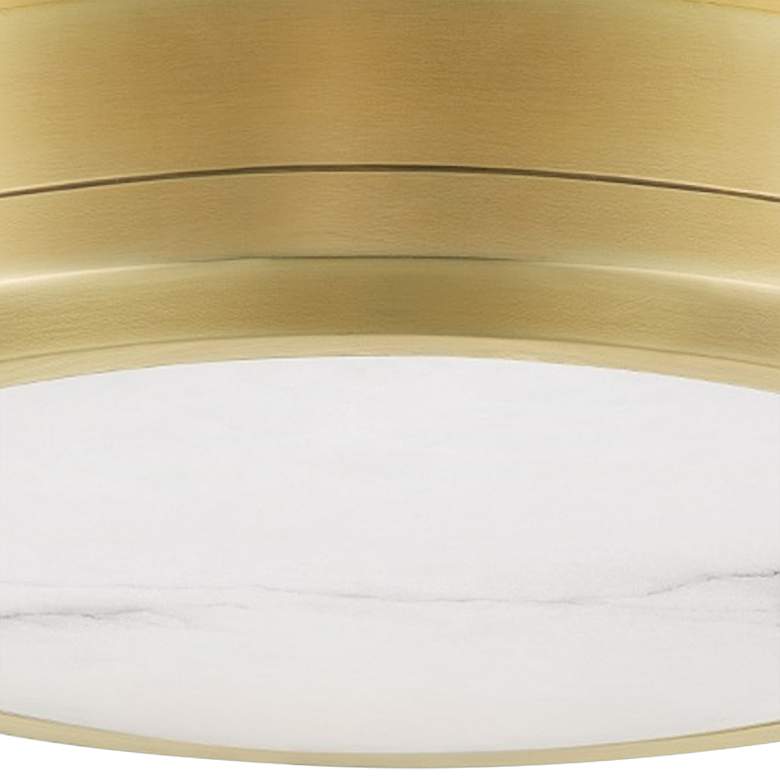Image 3 Hudson Valley Greenport 14"W Aged Brass LED Ceiling Light more views