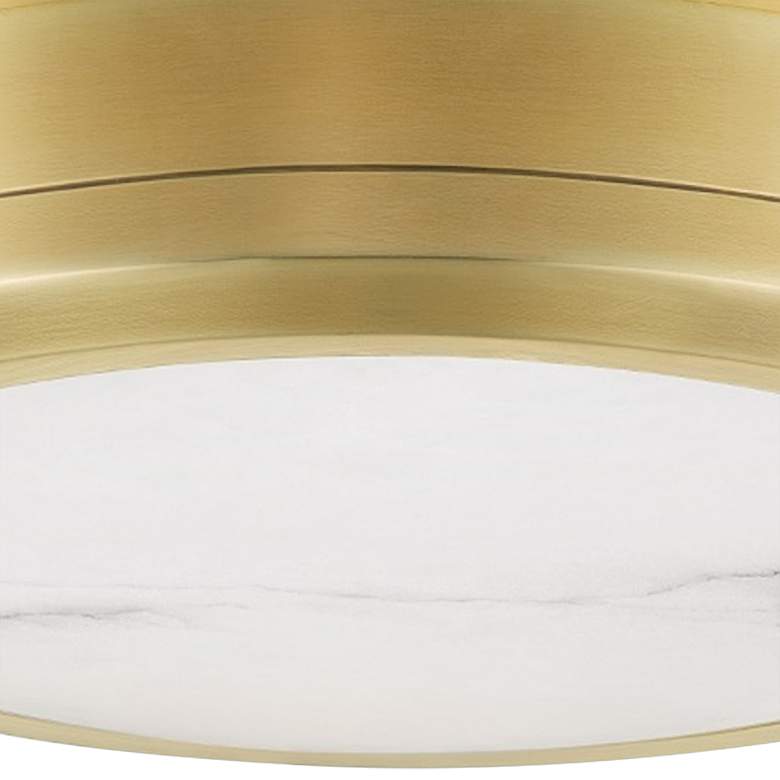 Image 3 Hudson Valley Greenport 14 inchW Aged Brass LED Ceiling Light more views