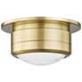 2_Hudson Valley Greenport 7" Wide Aged Brass LED Ceiling Light