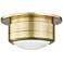 Hudson Valley Greenport 7" Wide Aged Brass LED Ceiling Light