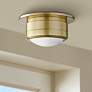 1_Hudson Valley Greenport 7" Wide Aged Brass LED Ceiling Light