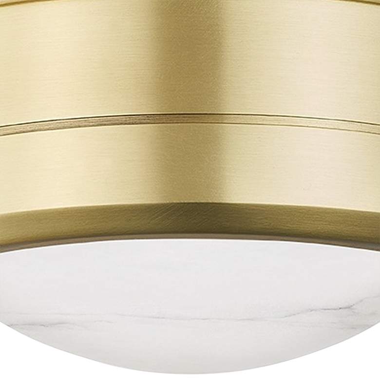 Image 3 Hudson Valley Greenport 7" Wide Aged Brass LED Ceiling Light more views