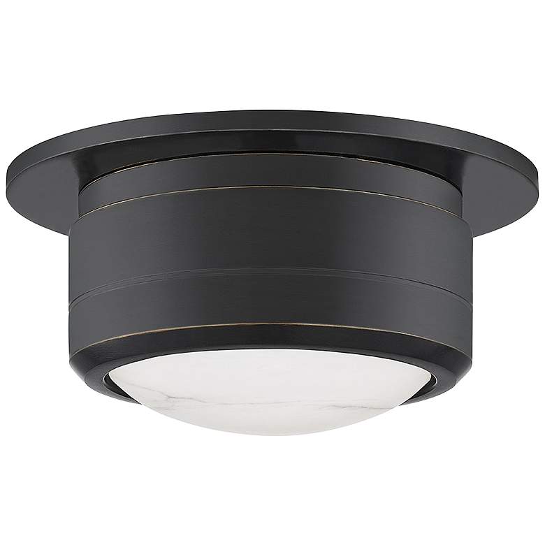 Image 2 Hudson Valley Greenport 7" Wide Old Bronze LED Ceiling Light