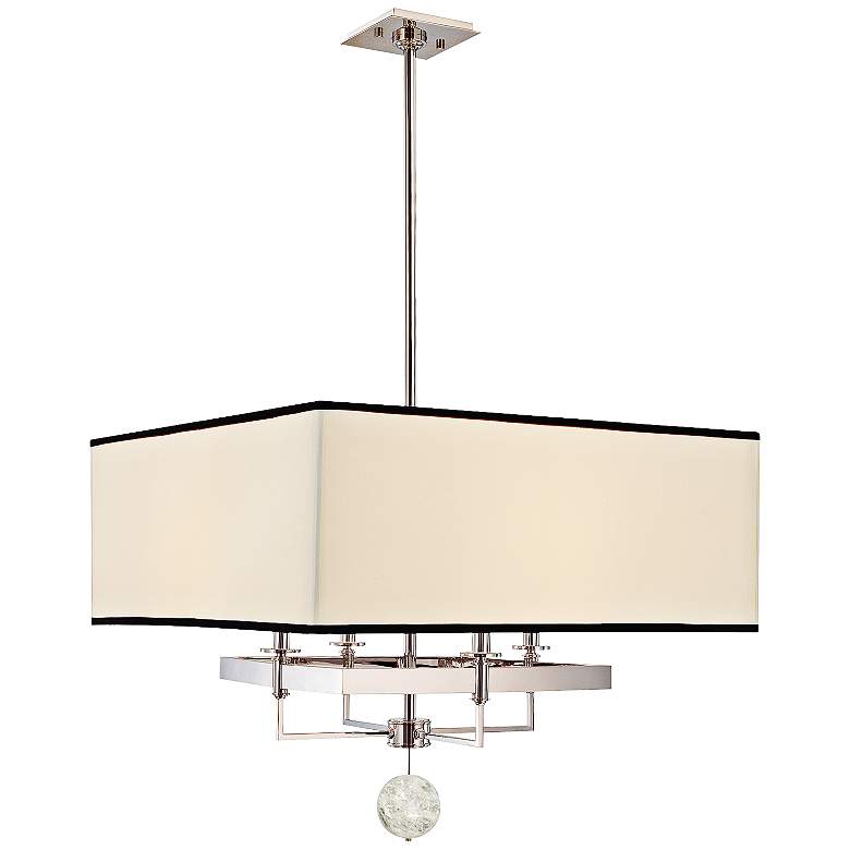 Image 1 Hudson Valley Gresham Park 24"W Polished Nickel Chandelier