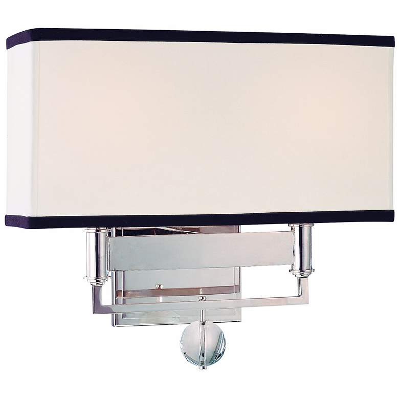 Image 1 Hudson Valley Gresham Park Nickel 13" Wide Wall Sconce