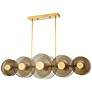 3_Hudson Valley Griston 53" Wide Aged Brass 10-Light LED Island Light