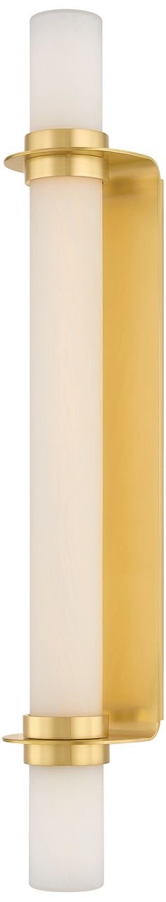 Image 2 Hudson Valley Groveland Station Wall Sconce 27.75 Inch In Aged Brass more views