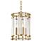 Hudson Valley Haddon 12" Wide Aged Brass 4-Light Pendant