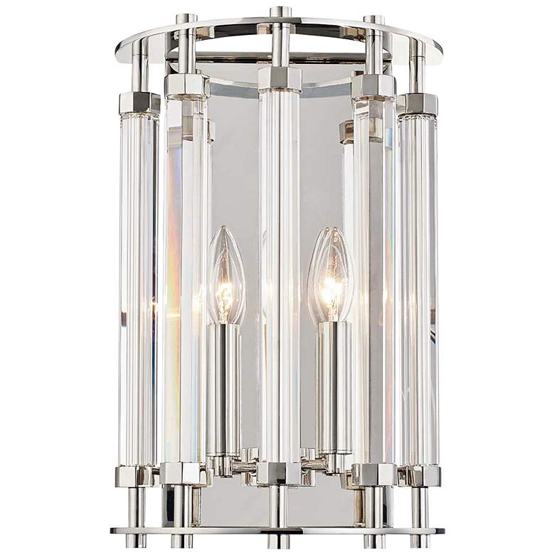 Image 1 Hudson Valley Haddon 15 1/2 inchH Polished Nickel Wall Sconce