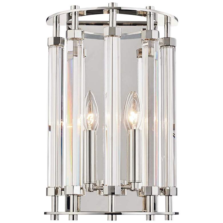 Image 1 Hudson Valley Haddon 15 1/2"H Polished Nickel Wall Sconce