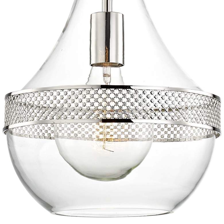 Image 2 Hudson Valley Hagen 10 3/4"W Polished Nickel Mini Pendant more views