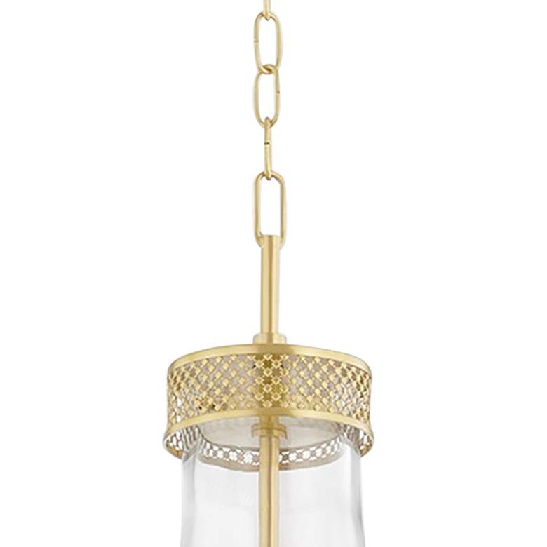 Image 4 Hudson Valley Hagen 17 1/2" Wide Aged Brass Pendant Light more views