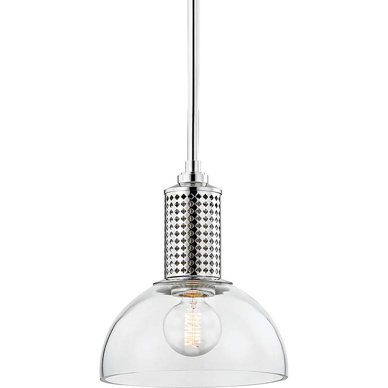 Image 1 Hudson Valley Halcyon 10"Wide Polished Nickel Mini Pendant
