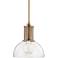 Hudson Valley Halcyon 14" Wide Aged Brass Pendant Light