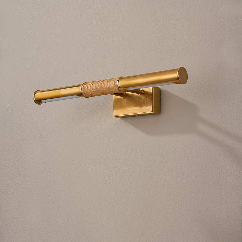 Image 2 Hudson Valley Hallstead 18" Wide Aged Brass LED Picture Light more views