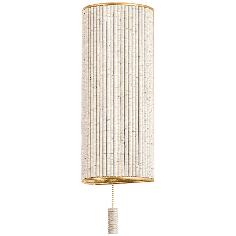 Image 1 Hudson Valley Hampden 5.75" 1 Lt. Vintage Gold Leaf Wall Sconce