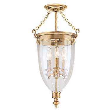 Hudson Valley Hanover Aged Brass Ceiling Light