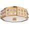 Hudson Valley Hansen 12" Wide Aged Brass Ceiling Light