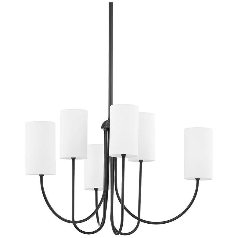 Image 1 Hudson Valley Harlem 27 1/2" Wide Old Bronze 6-Light Chandelier