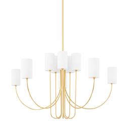 Hudson Valley Harlem 48 1/4" Wide Aged Brass 10-Light Chandelier