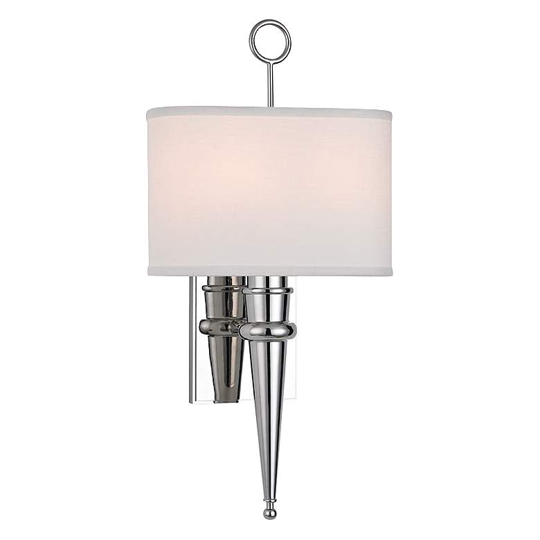 Image 1 Hudson Valley Harmony 18 3/4 inchH Polished Nickel Wall Sconce