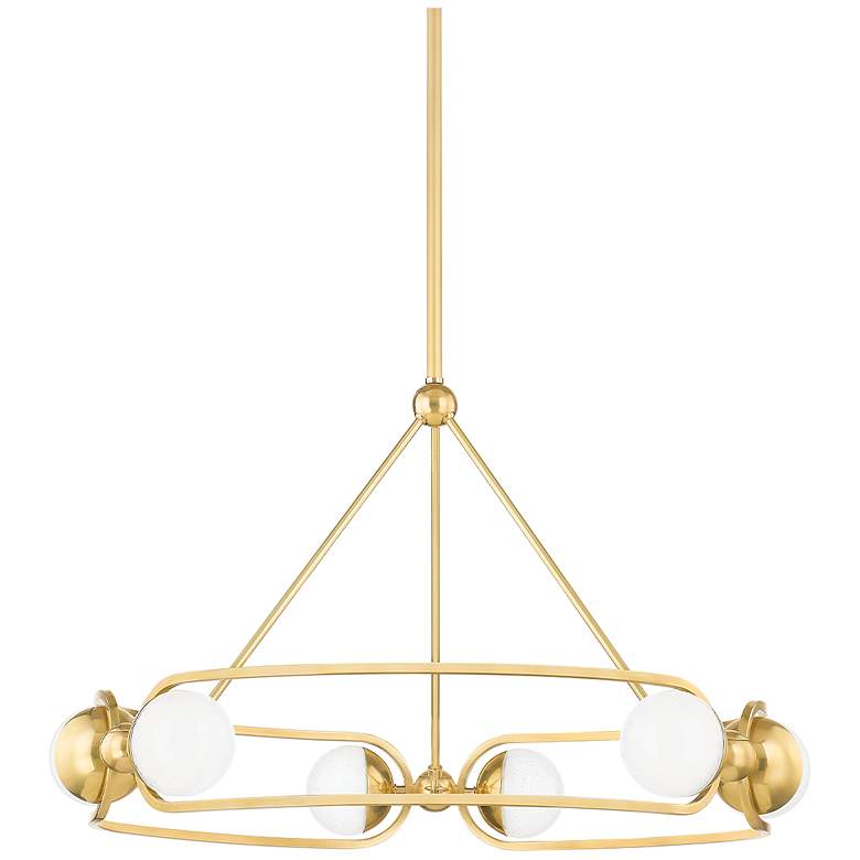 Image 1 Hudson Valley Hartford 30.5 In. Steel 6 Light Chandelier