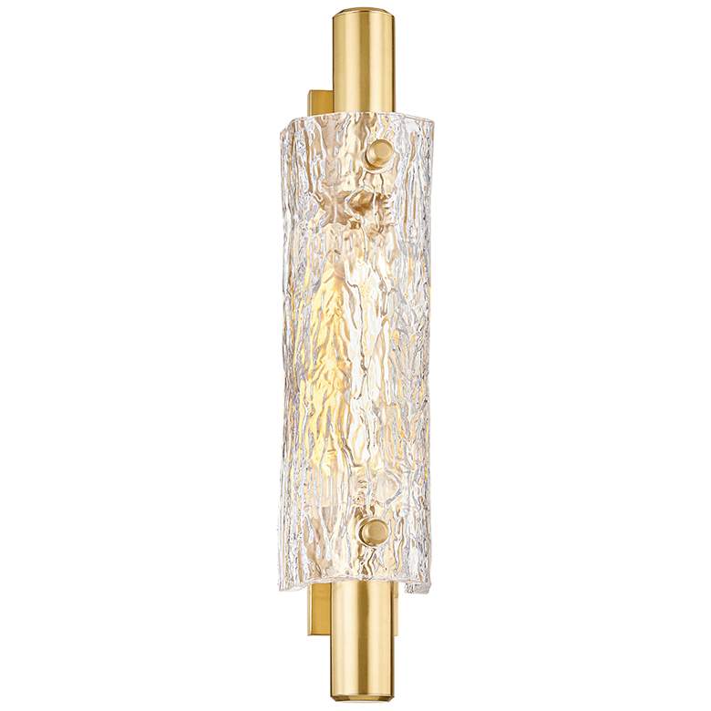 Image 1 Hudson Valley Harwich 18" High Aged Brass Wall Sconce