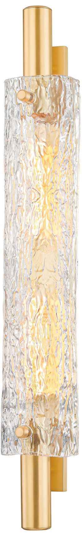 Image 2 Hudson Valley Harwich 28 3/4" High Aged Brass Wall Sconce more views