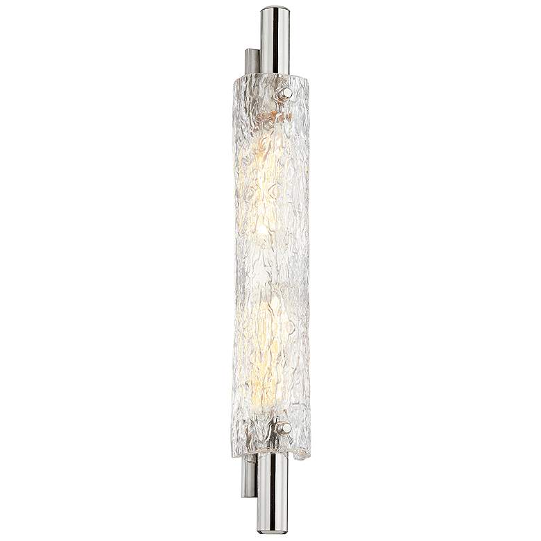 Image 1 Hudson Valley Harwich 3.5 inch Wide Polished Nickel 2 Light Wall Sconce