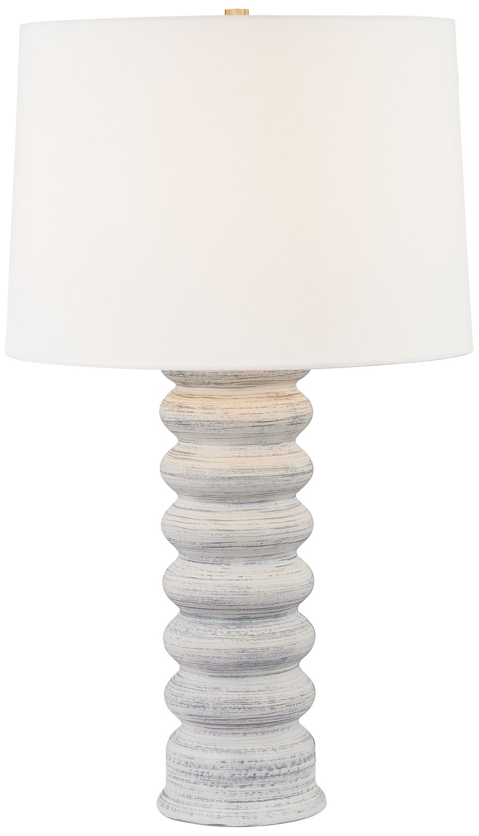 Image 2 Hudson Valley Harwinton Table Lamp 18.75 Inch In Aged Brass/Grey White more views