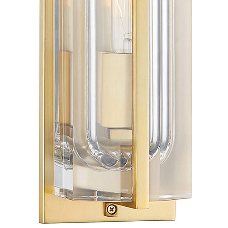 Image 3 Hudson Valley Hawkins 16 3/4" High Aged Brass Wall Sconce more views