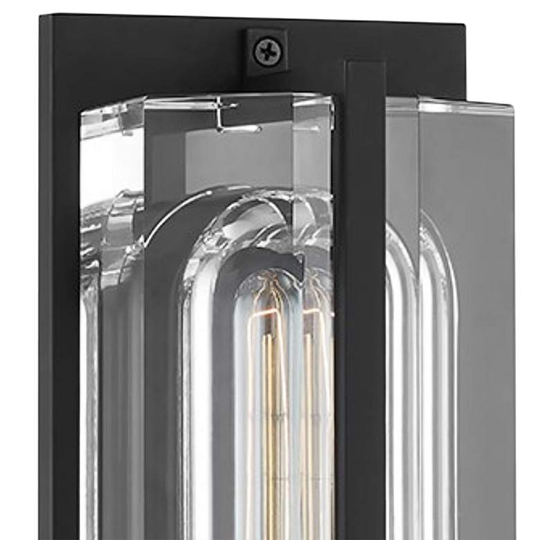Image 2 Hudson Valley Hawkins 16 3/4" High Black Brass Wall Sconce more views