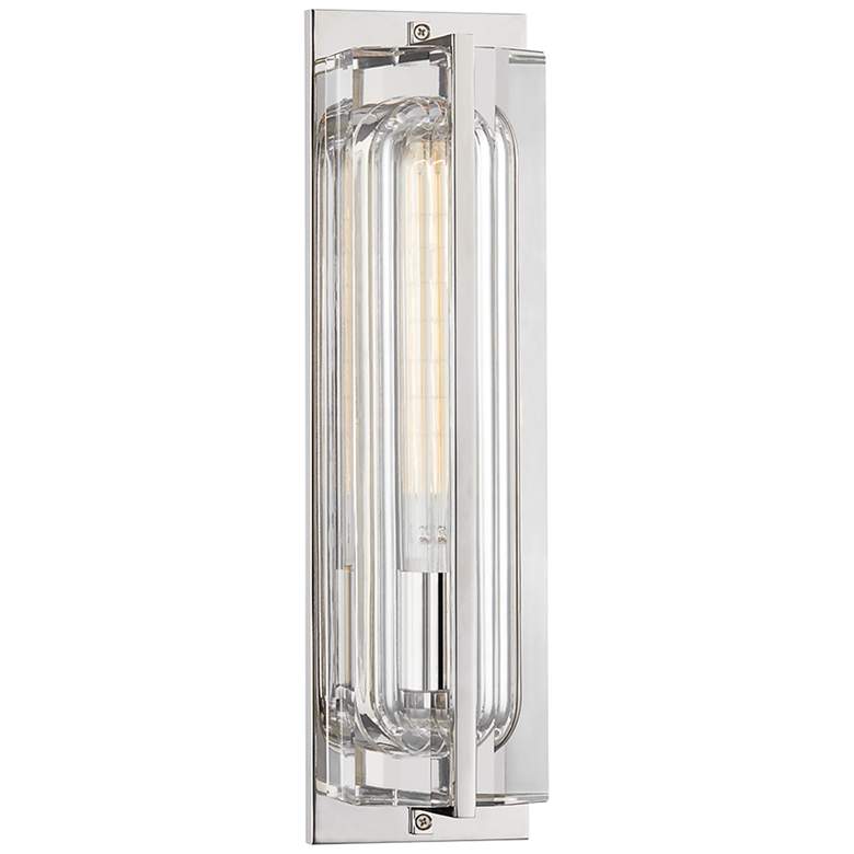 Image 1 Hudson Valley Hawkins 16 3/4" High Polished Nickel Wall Sconce