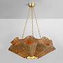 3_Hudson Valley Hayworth 30 1/4" Woven Rope Shell Coastal Chandelier more views